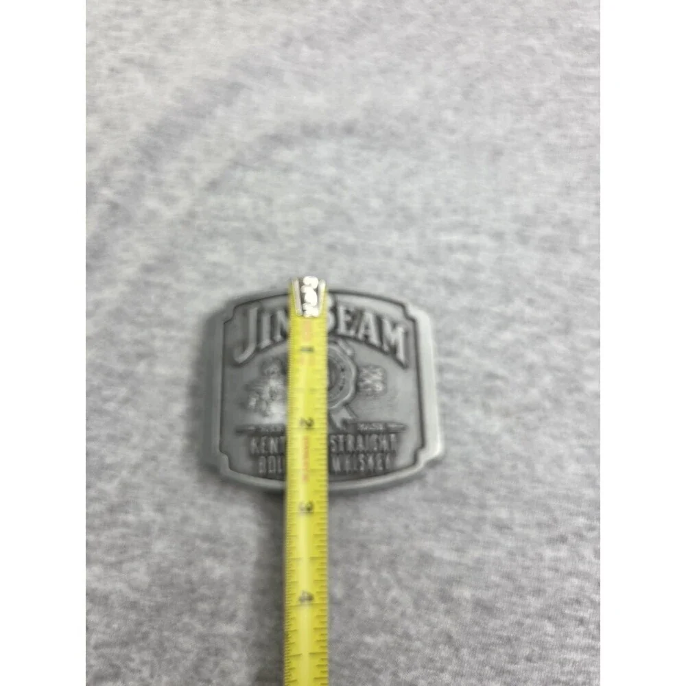 Jim Beam Kentucky Straight Bourbon Whiskey Pewter Belt Buckle
